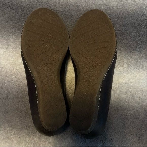 Dansko Liliana Burnished Brown Leather Wedge Loafers Comfort Shoes Size 9 EU 39 - Picture 9 of 12